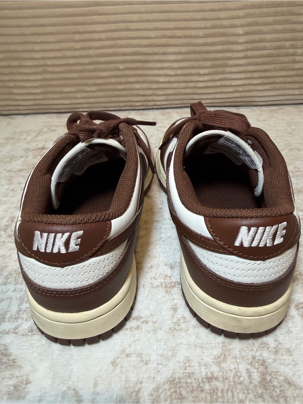 Nike Dunk Low Brown White Sneakers Women’s Size 8 - Picture 12 of 13
